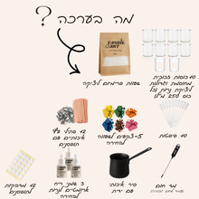 ערכת יום הולדת - להכנת 10 נרות גדולים בכוס זכוכית - צבעוניים וריחניים