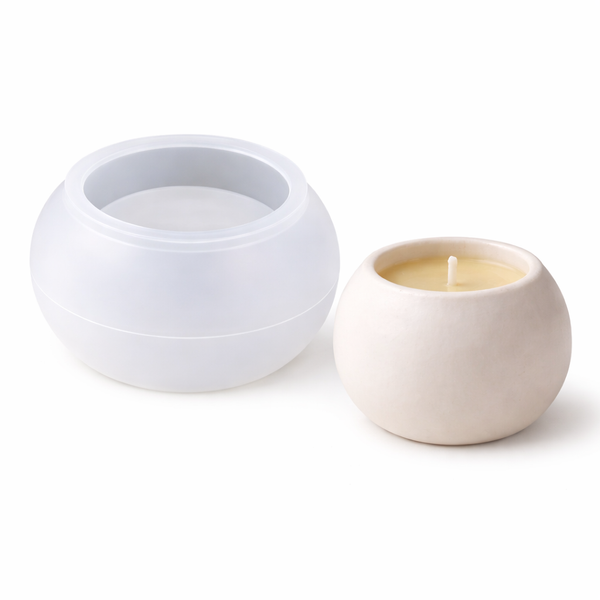 תבנית סיליקון - פמוט עגול