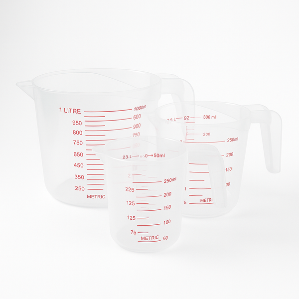 סט 3 כוסות מדידה 250|500|1000 מ׳׳ל